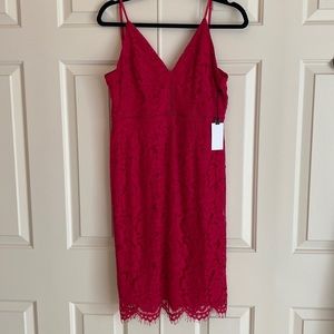 NWT size 2 Pink ASTR the label midi lace dress with adjustable straps